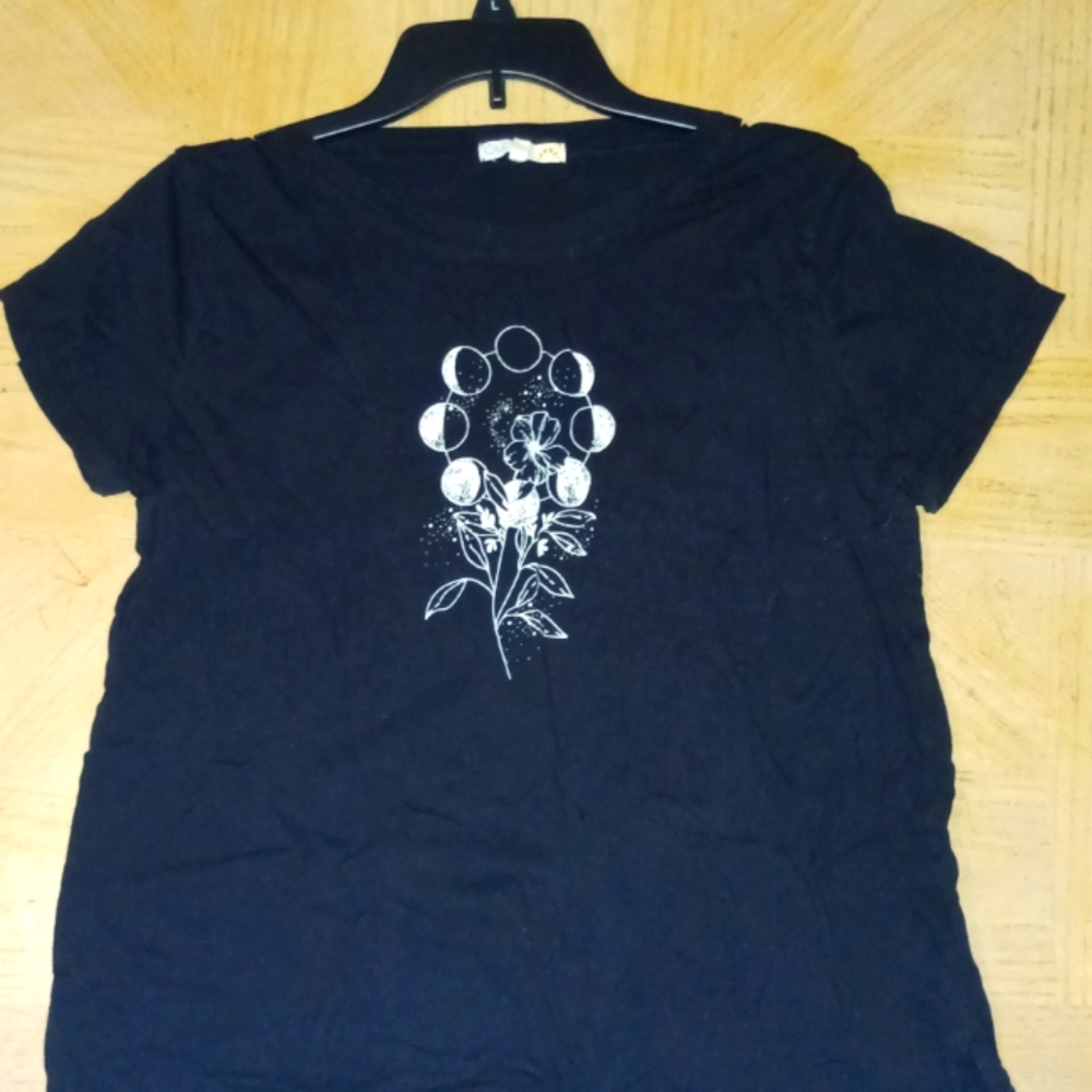Printed Black Tee